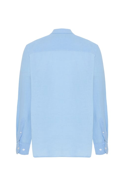  REGULAR FIT UZUN KOLLU KETEN GÖMLEK