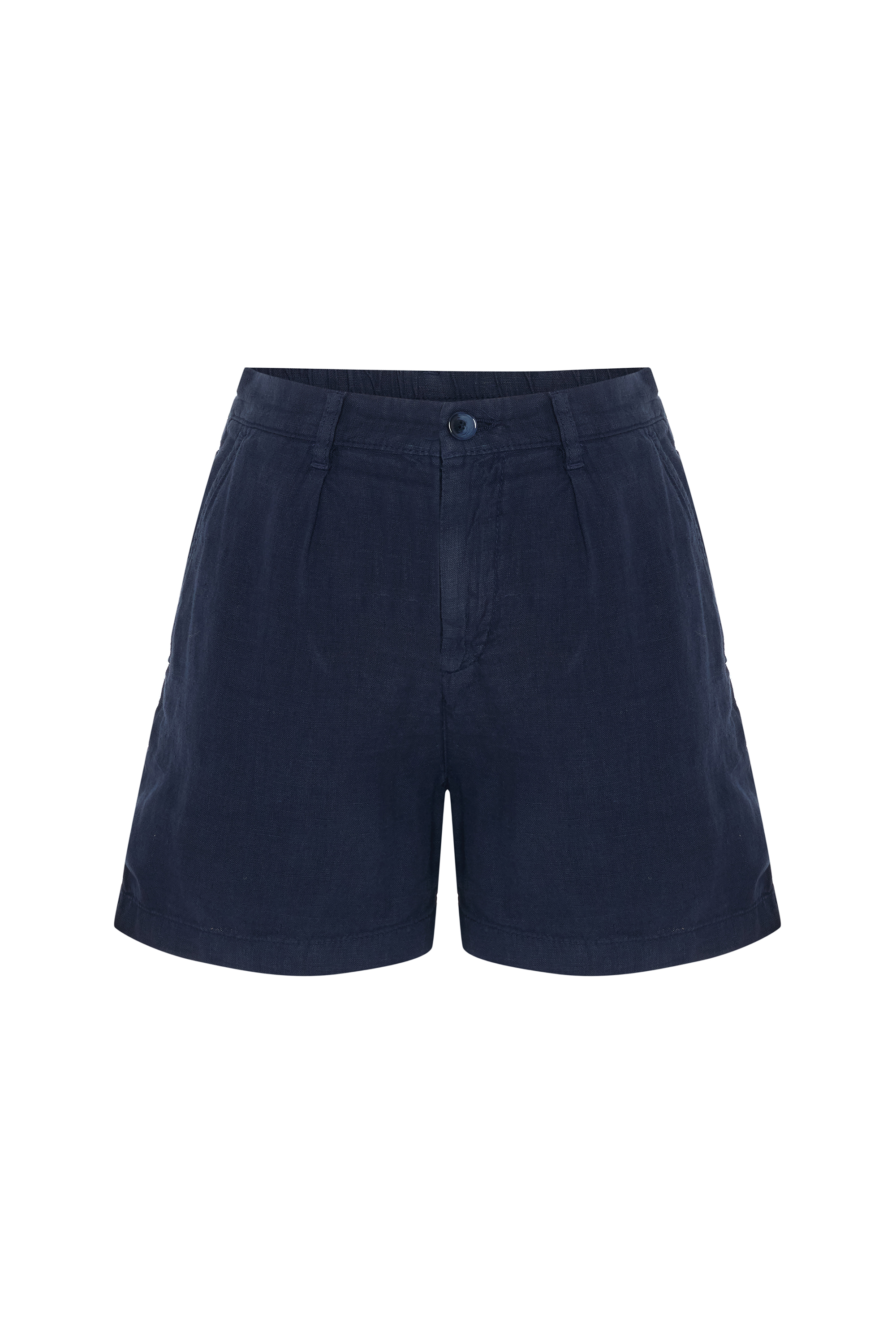 REGULAR FIT KETEN KISA ŞORT