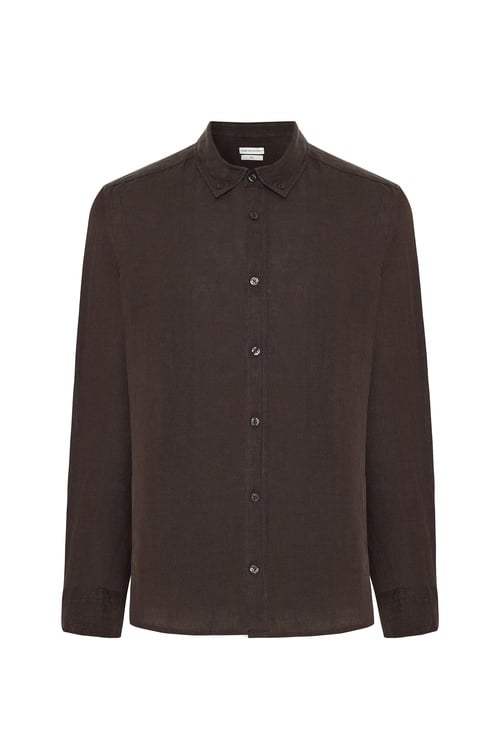  SLIM FIT UZUN KOLLU KETEN GÖMLEK