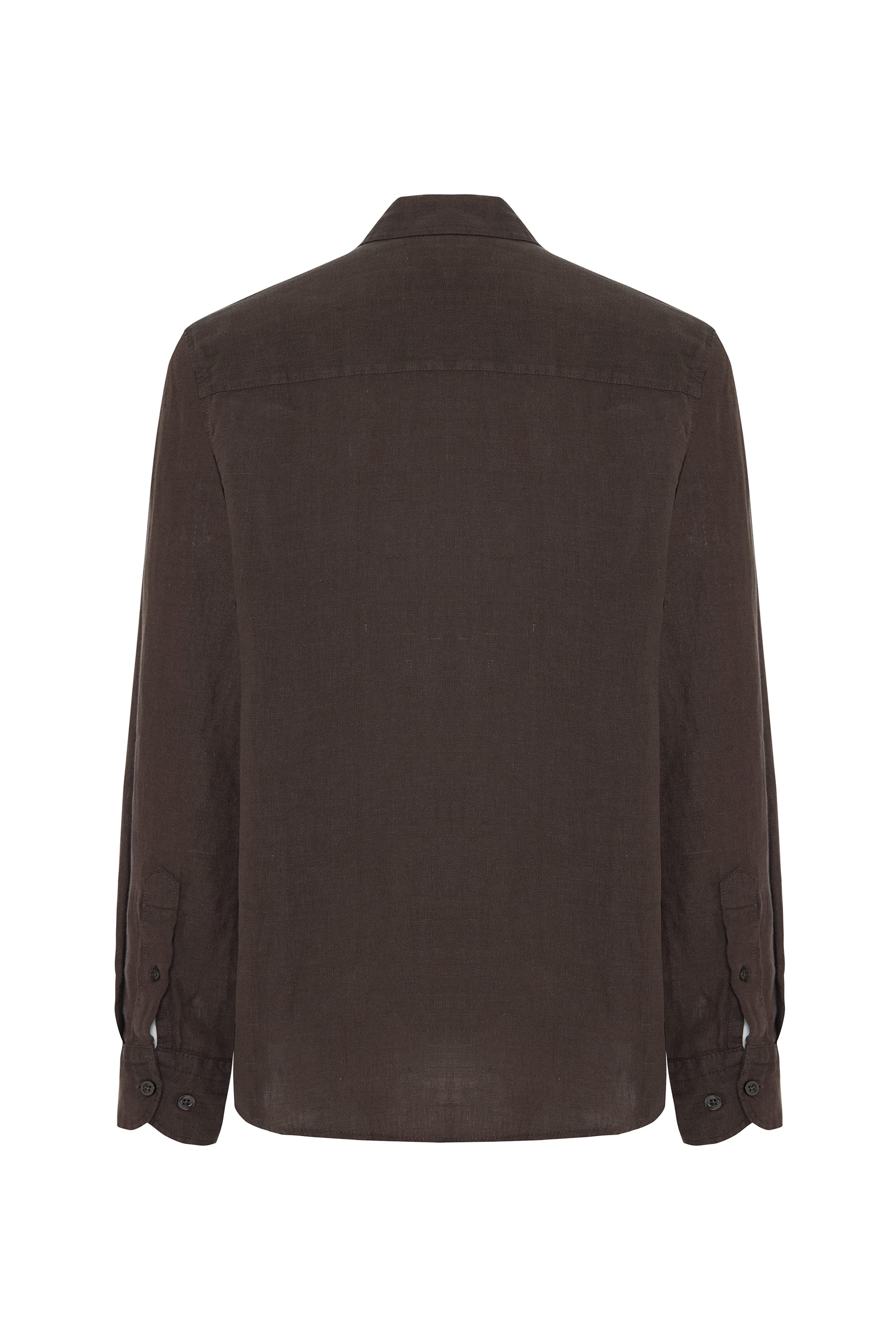 SLIM FIT UZUN KOLLU KETEN GÖMLEK