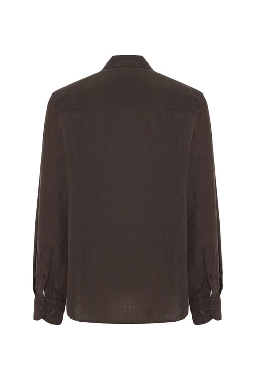  SLIM FIT UZUN KOLLU KETEN GÖMLEK