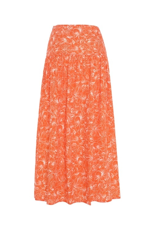  BASKILI KLOŞ MİDİ ETEK