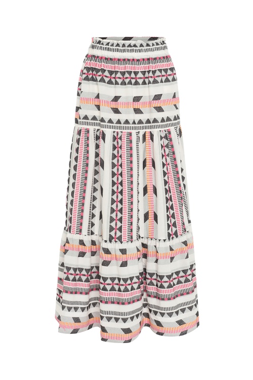  NAKIŞLI DESENLİ KLOŞ UZUN ETEK