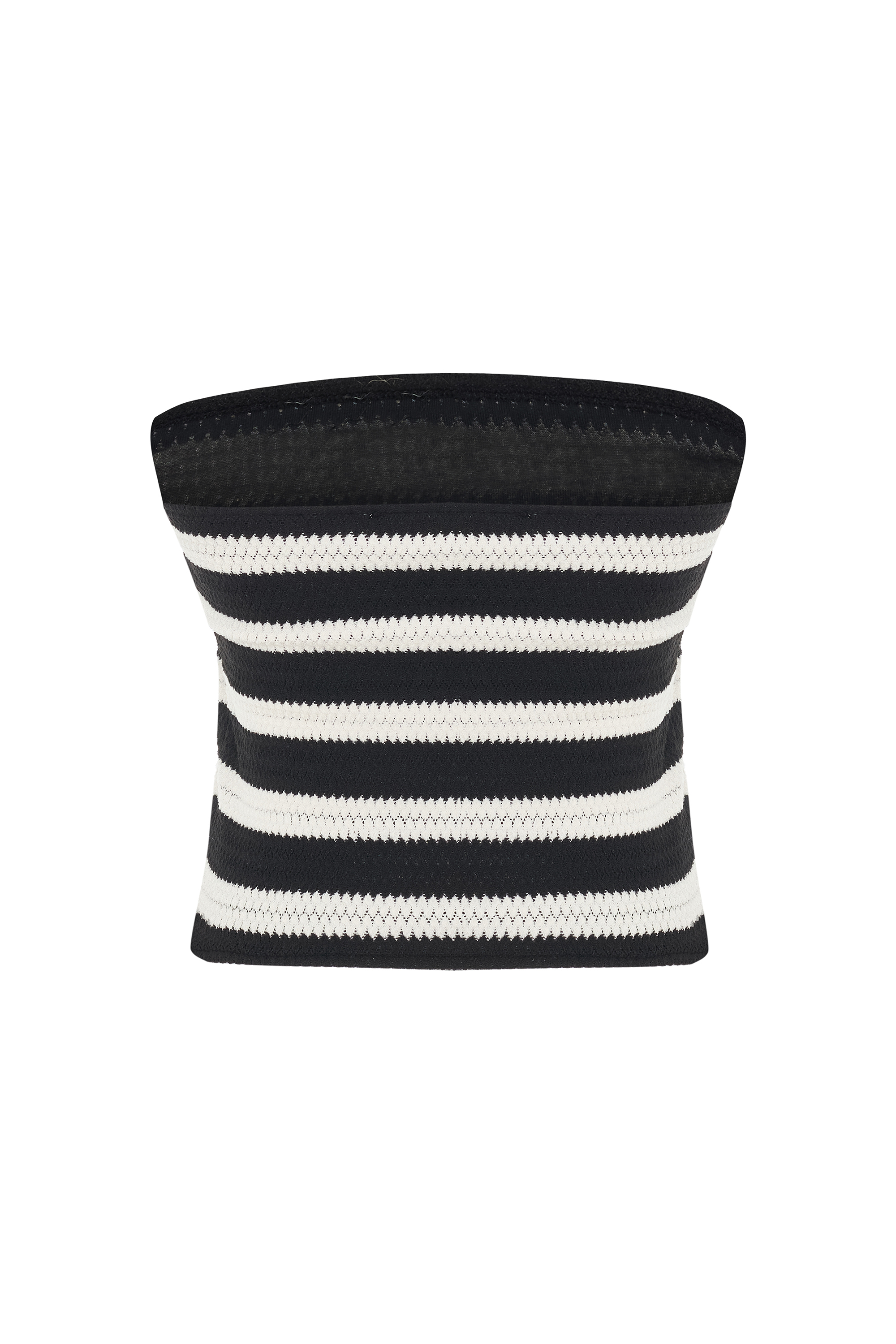 ÇİZGİLİ STRAPLEZ ÖRME BLUZ