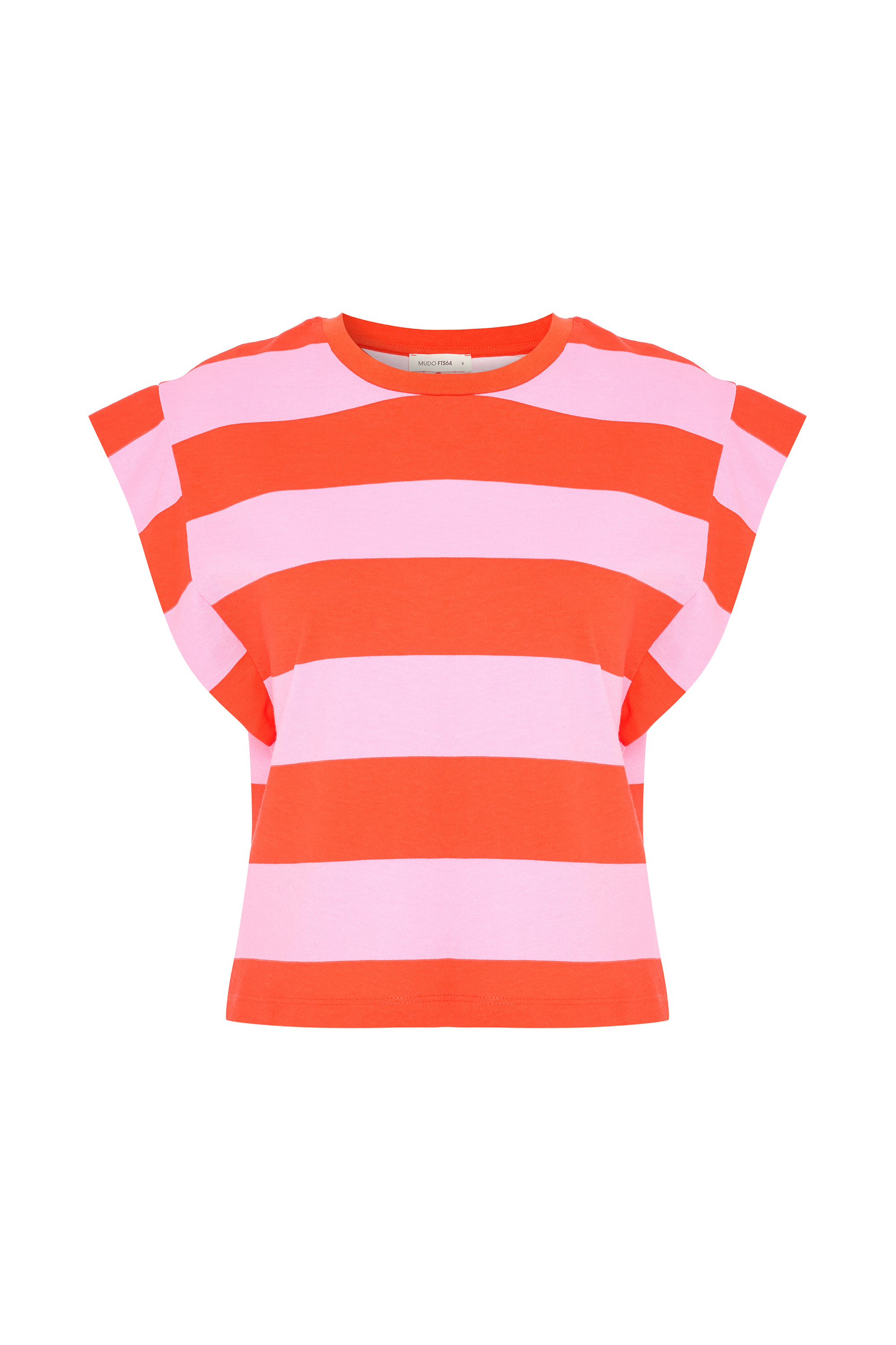 LOOSE FIT ÇİZGİLİ BİSİKLET YAKA T-SHIRT