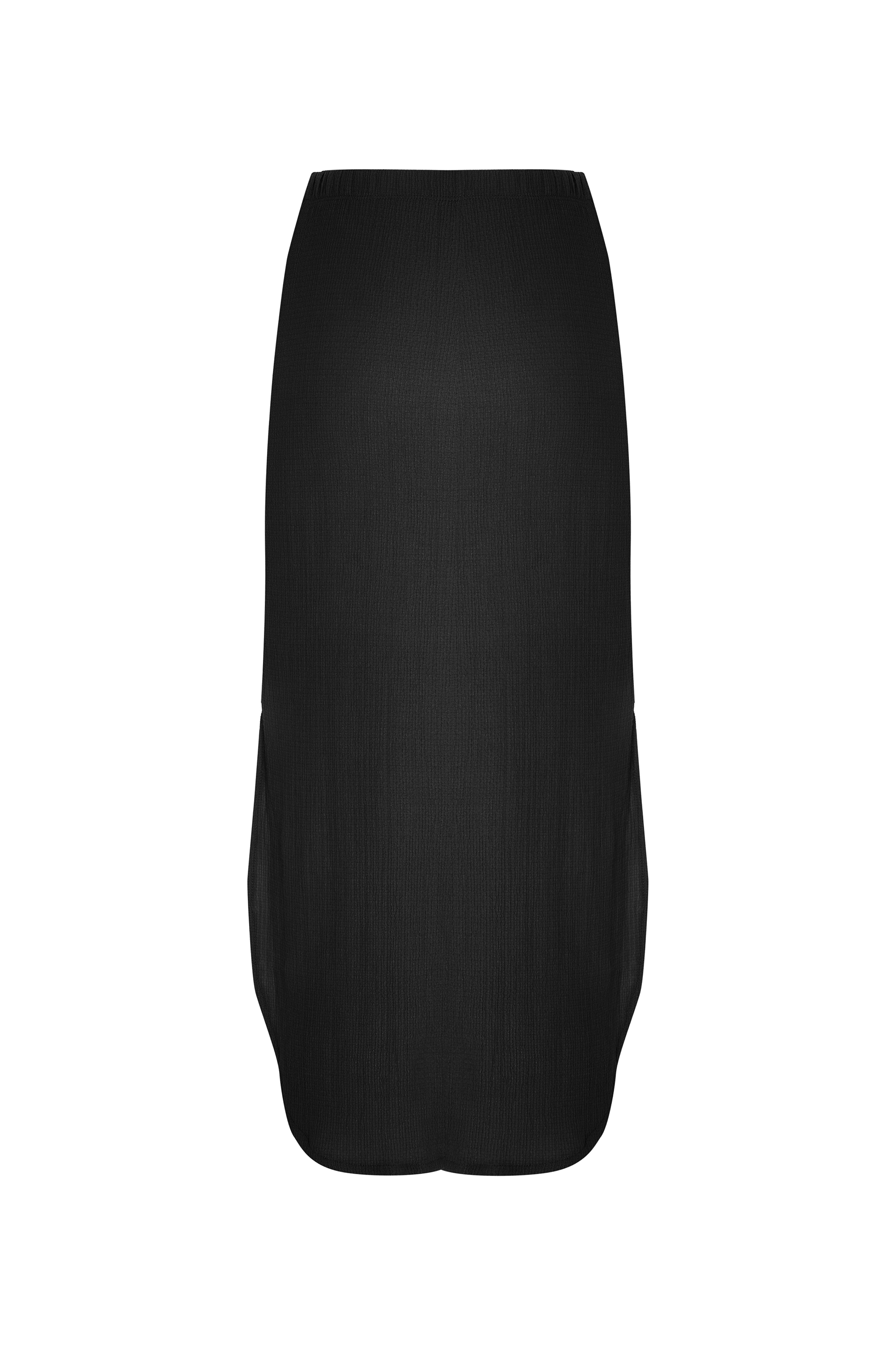 DÜZ KESİM YAN YIRTMAÇLI MİDİ ETEK