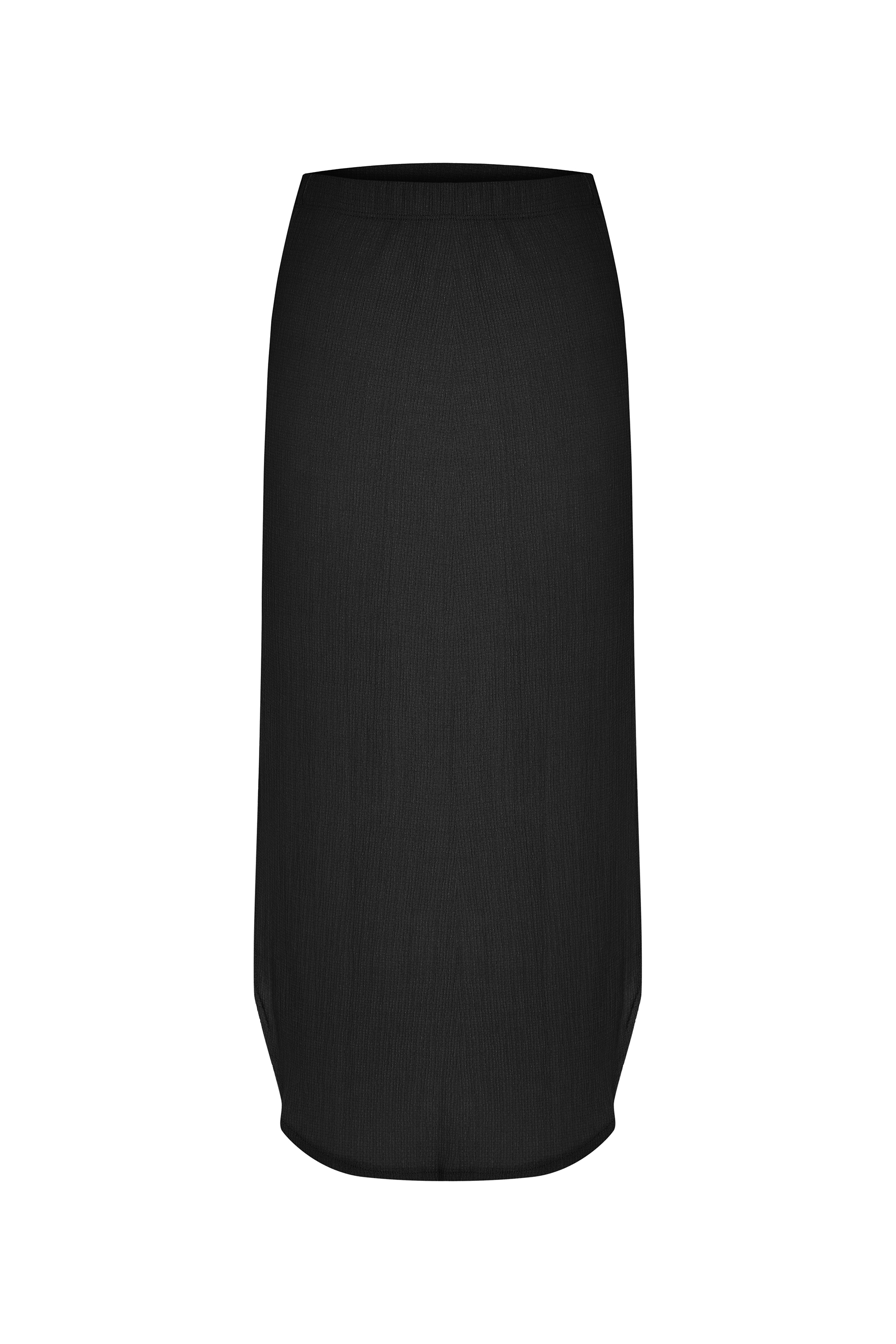 DÜZ KESİM YAN YIRTMAÇLI MİDİ ETEK