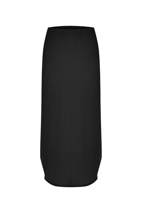  DÜZ KESİM YAN YIRTMAÇLI MİDİ ETEK