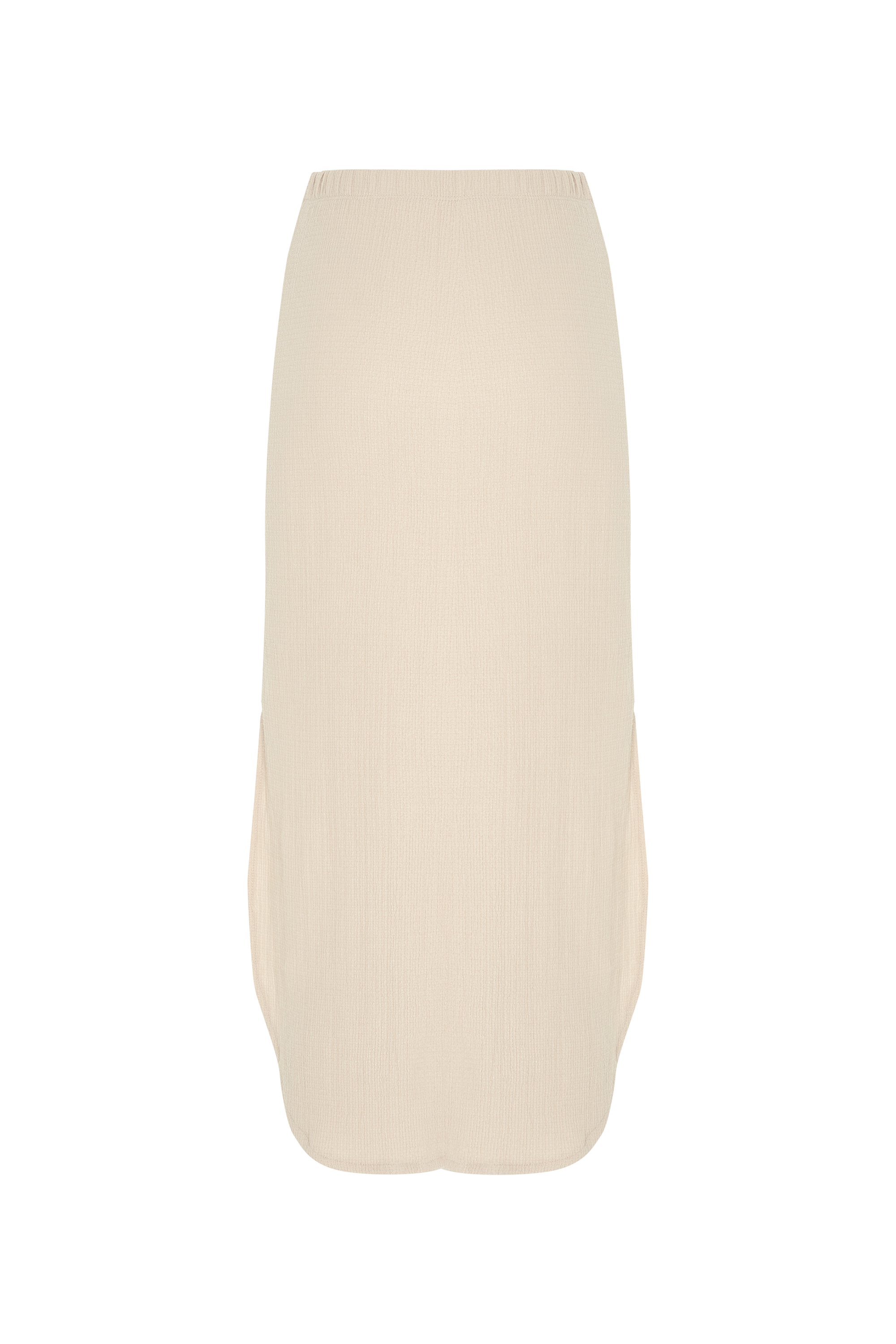 DÜZ KESİM YAN YIRTMAÇLI MİDİ ETEK