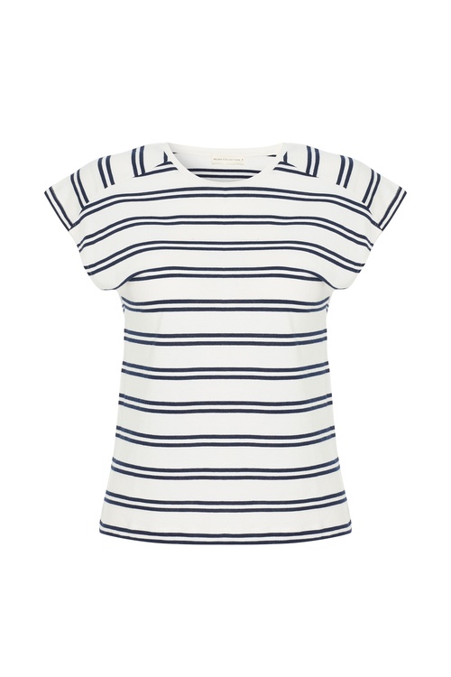  ÇİZGİLİ DÜŞÜK KOL BLUZ