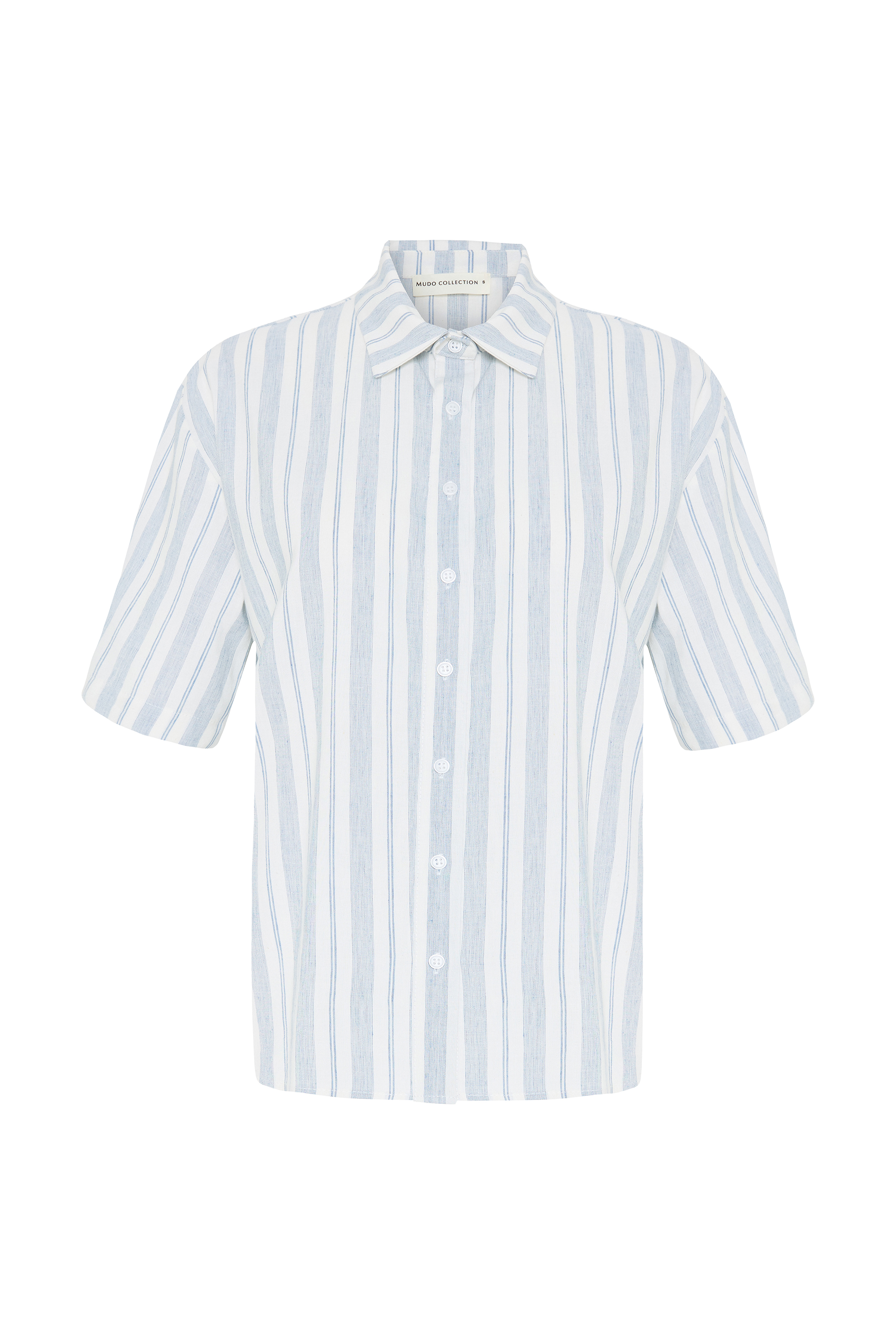 ÇİZGİLİ KISA KOLLU GÖMLEK