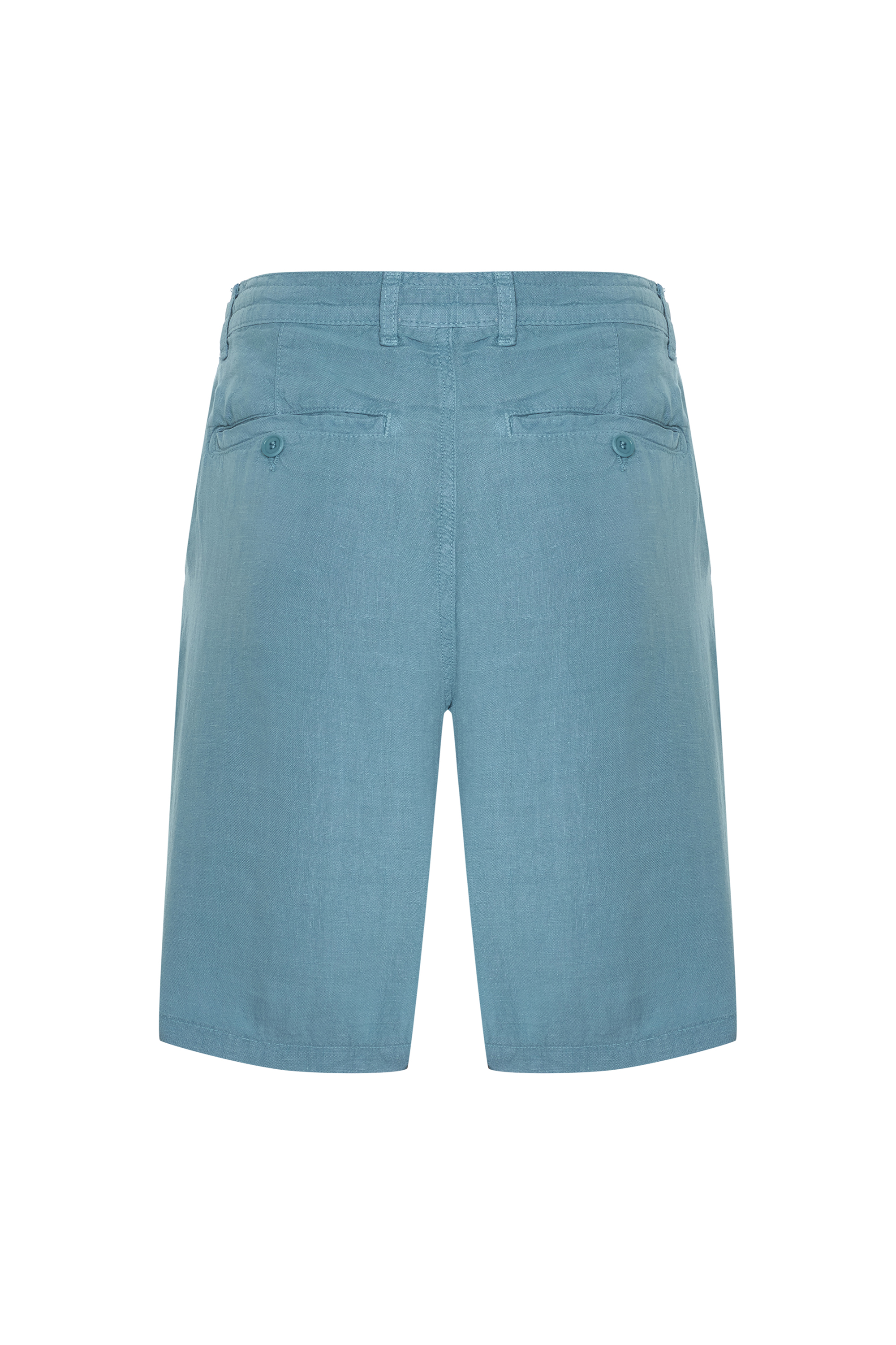 STRAIGHT FIT BAĞLAMALI KETEN ŞORT