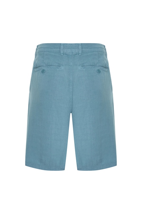  STRAIGHT FIT BAĞLAMALI KETEN ŞORT