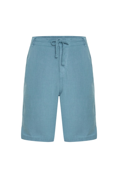  STRAIGHT FIT BAĞLAMALI KETEN ŞORT