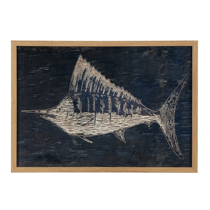 MARLIN ÇERÇEVELİ AHŞAP TABLO 50X70CM