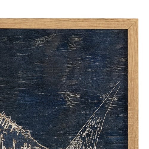 MARLIN ÇERÇEVELİ AHŞAP TABLO 50X70CM