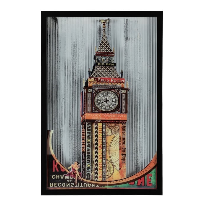 TIMELESS TOWER ÇERÇEVELİ CAM TABLO 60X90CM