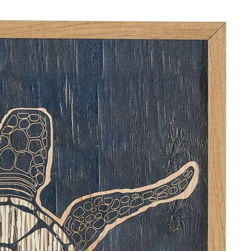 TERRAPIN ÇERÇEVELİ AHŞAP TABLO 50X70CM