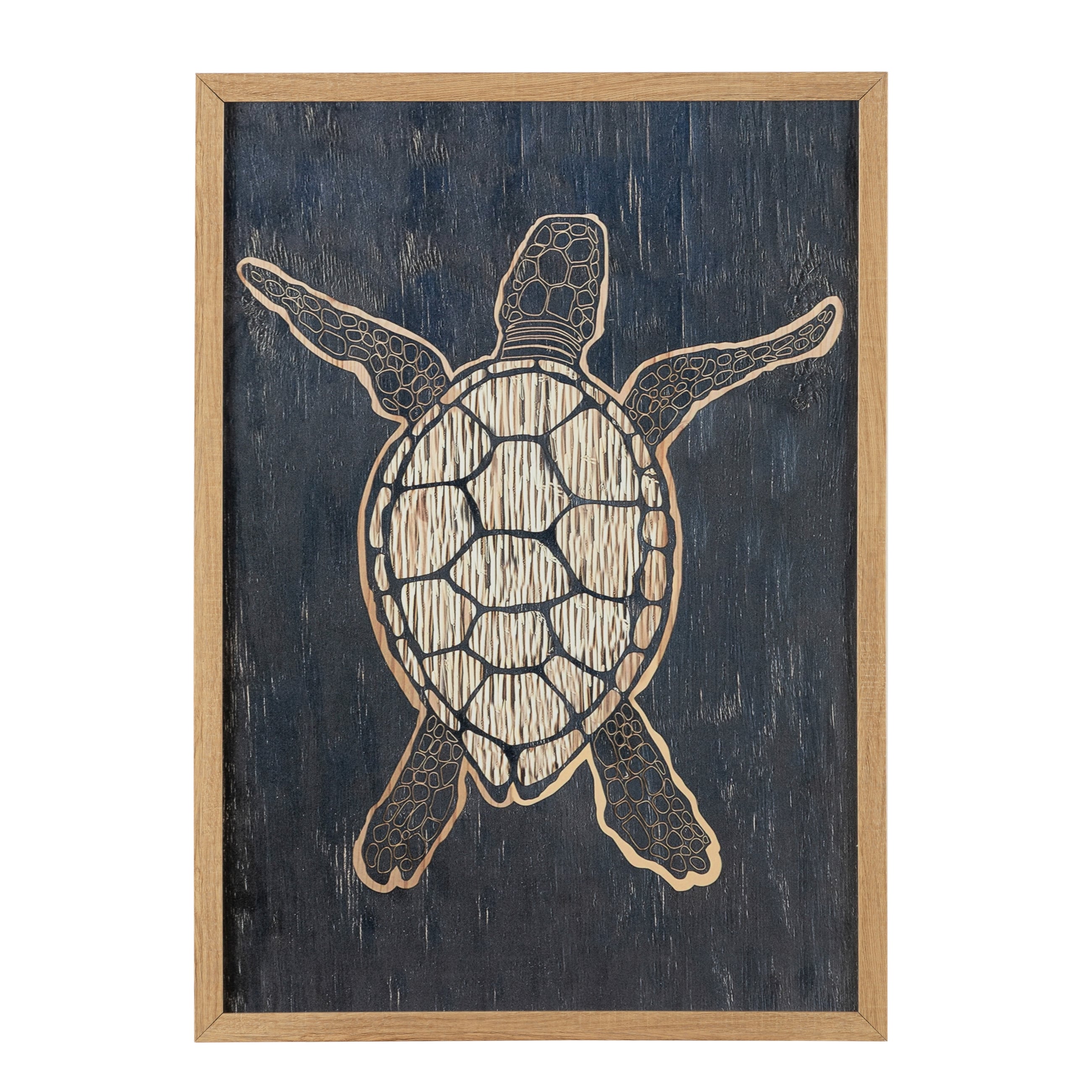 TERRAPIN ÇERÇEVELİ AHŞAP TABLO 50X70CM