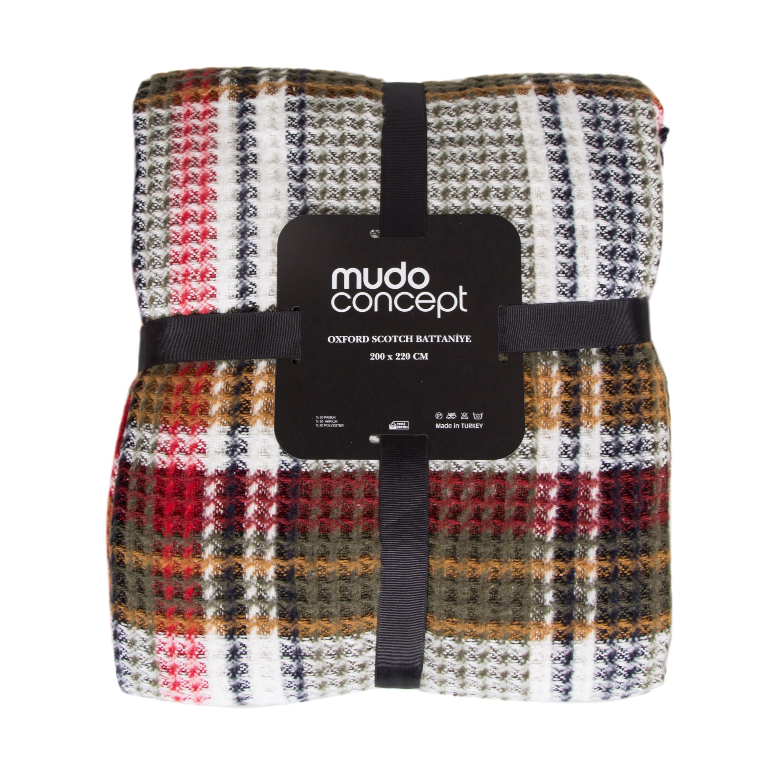 OXFORD KARELİ BATTANİYE ÇİFT KİŞİLİK YEŞİL 200x220