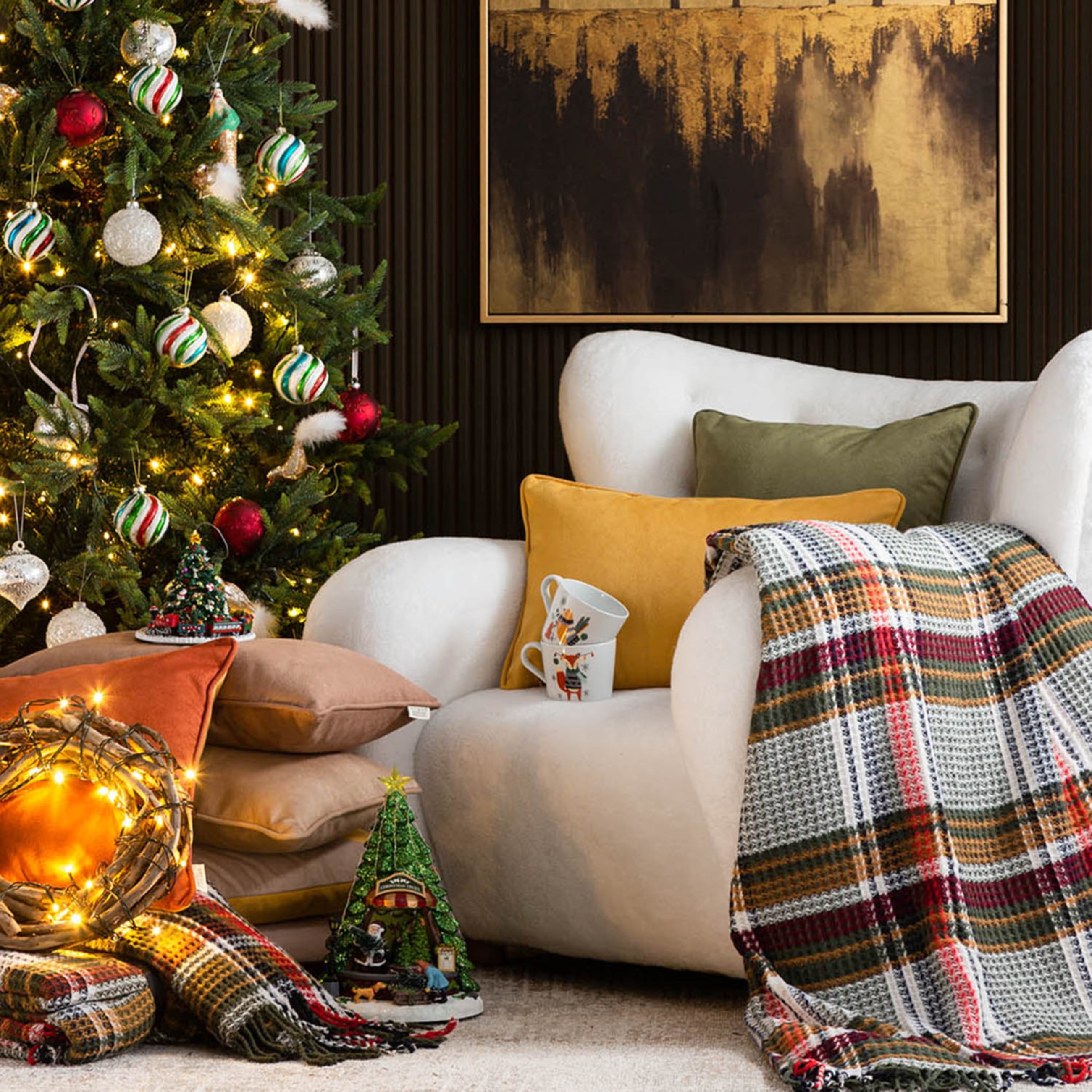 OXFORD KARELİ BATTANİYE ÇİFT KİŞİLİK YEŞİL 200x220