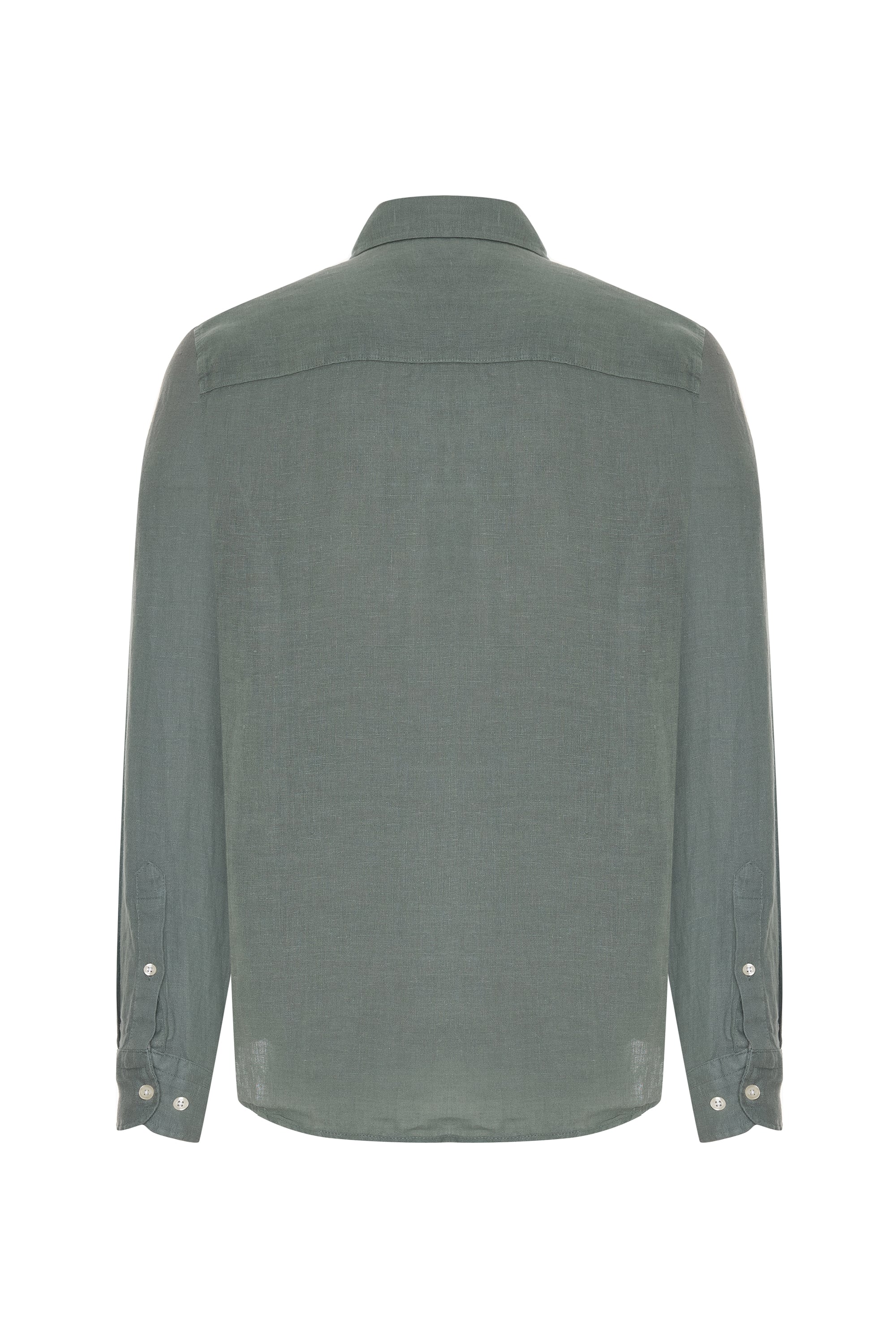 SLIM FIT UZUN KOLLU KETEN GÖMLEK