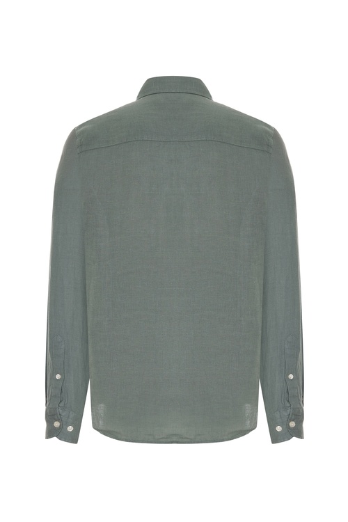  SLIM FIT UZUN KOLLU KETEN GÖMLEK