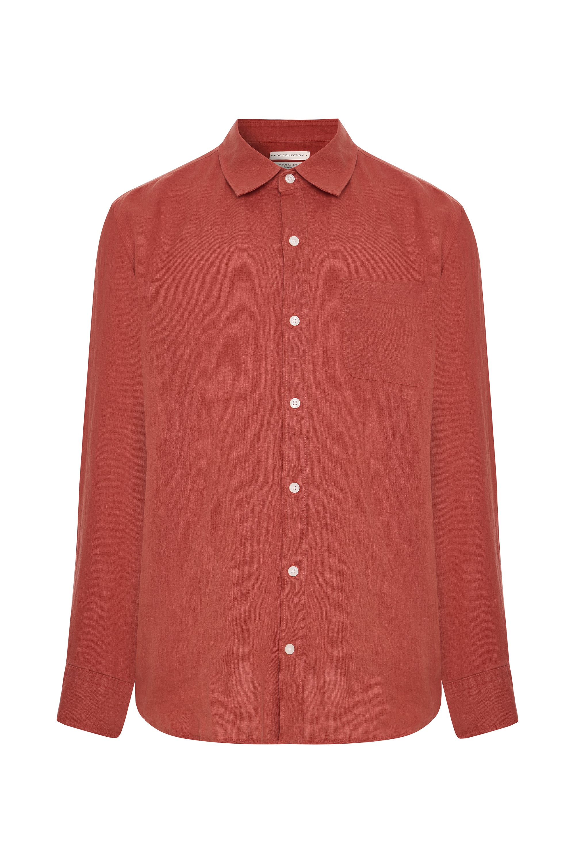 REGULAR FIT UZUN KOLLU KETEN GÖMLEK