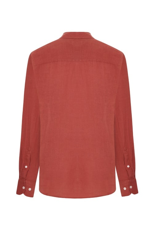  REGULAR FIT UZUN KOLLU KETEN GÖMLEK