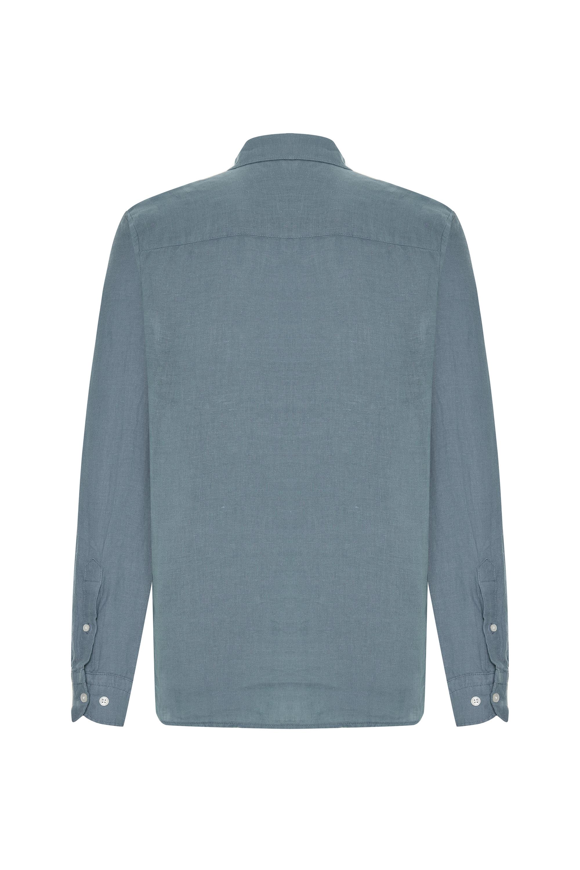 REGULAR FIT UZUN KOLLU KETEN GÖMLEK