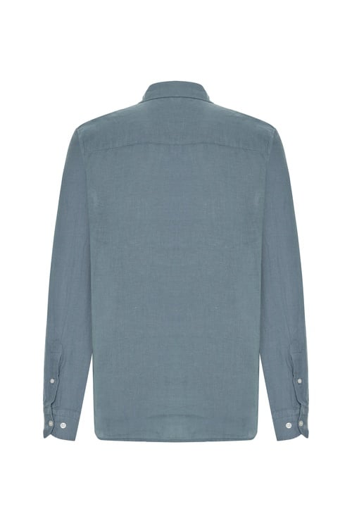  REGULAR FIT UZUN KOLLU KETEN GÖMLEK