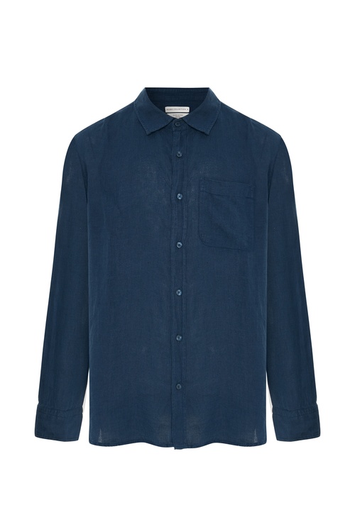  REGULAR FIT UZUN KOLLU KETEN GÖMLEK