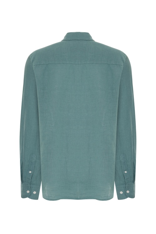  REGULAR FIT UZUN KOLLU KETEN GÖMLEK