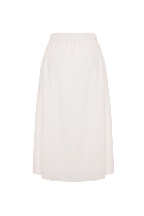  BELİ LASTİKLİ NAKIŞLI KLOŞ MİDİ ETEK