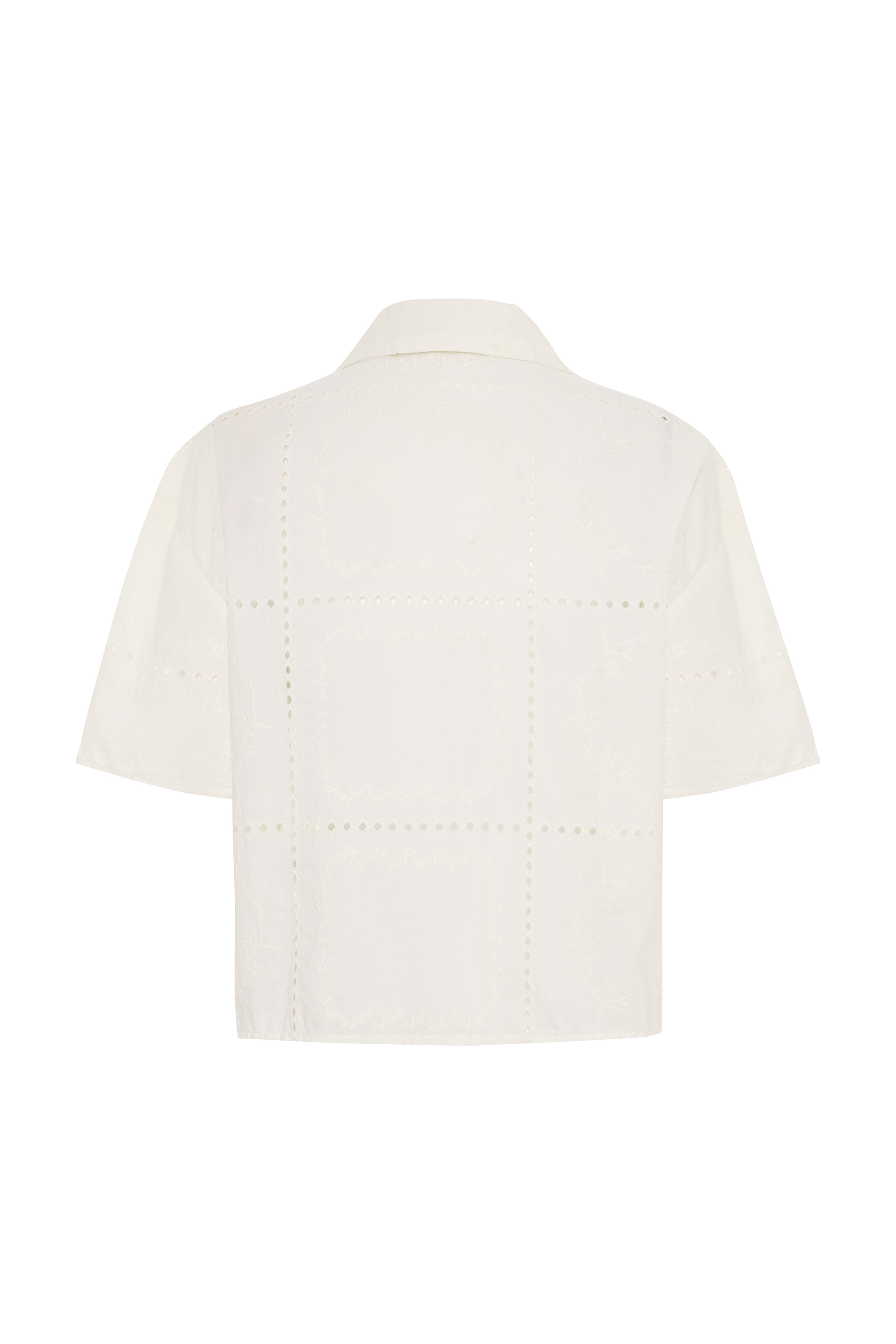 NAKIŞLI KISA KOLLU GÖMLEK