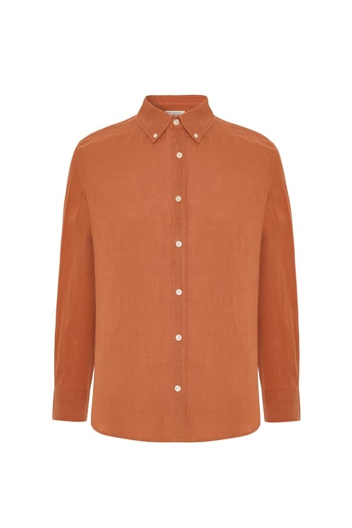  SLIM FIT UZUN KOLLU KETEN GÖMLEK