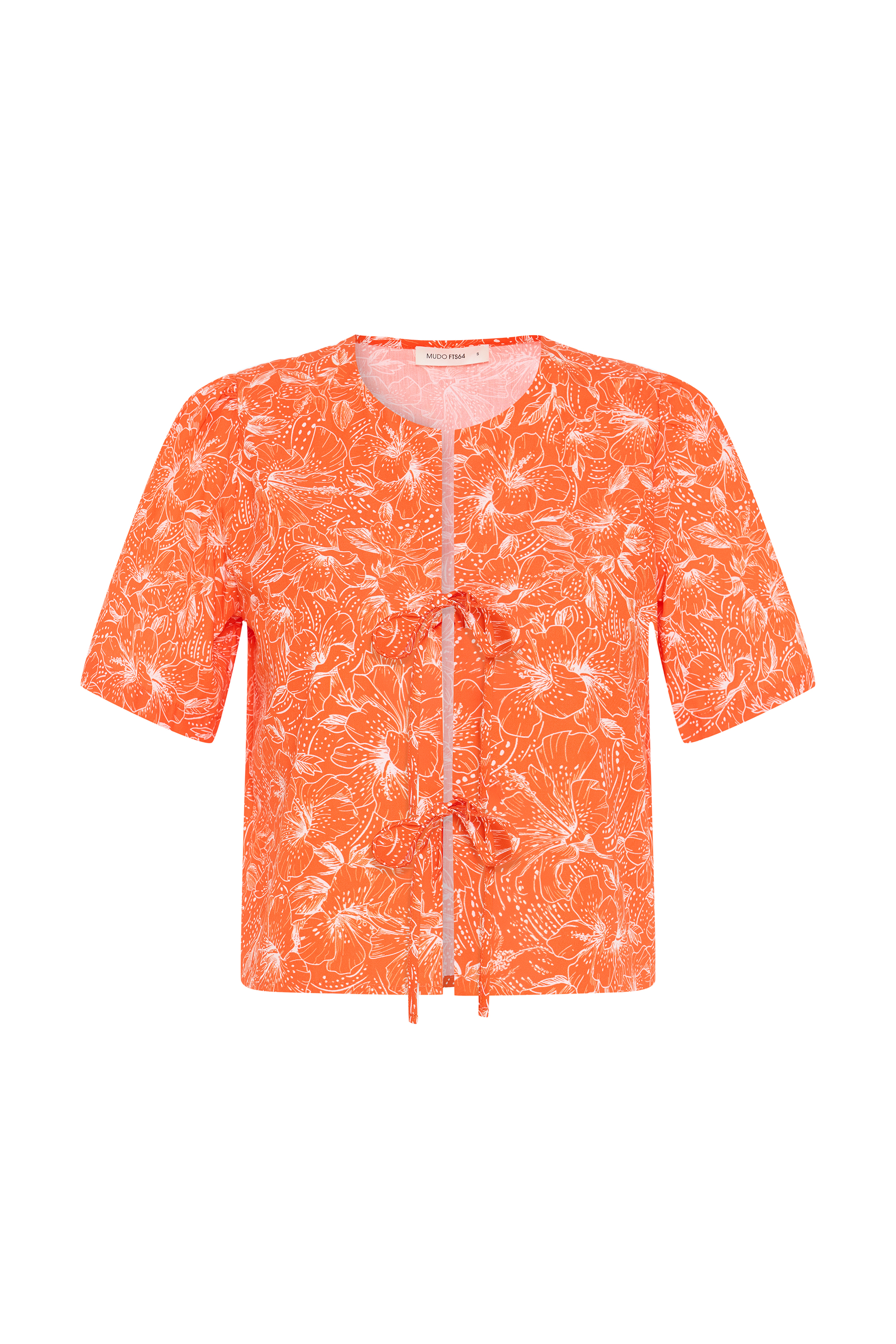 BASKILI BAĞLAMALI BLUZ