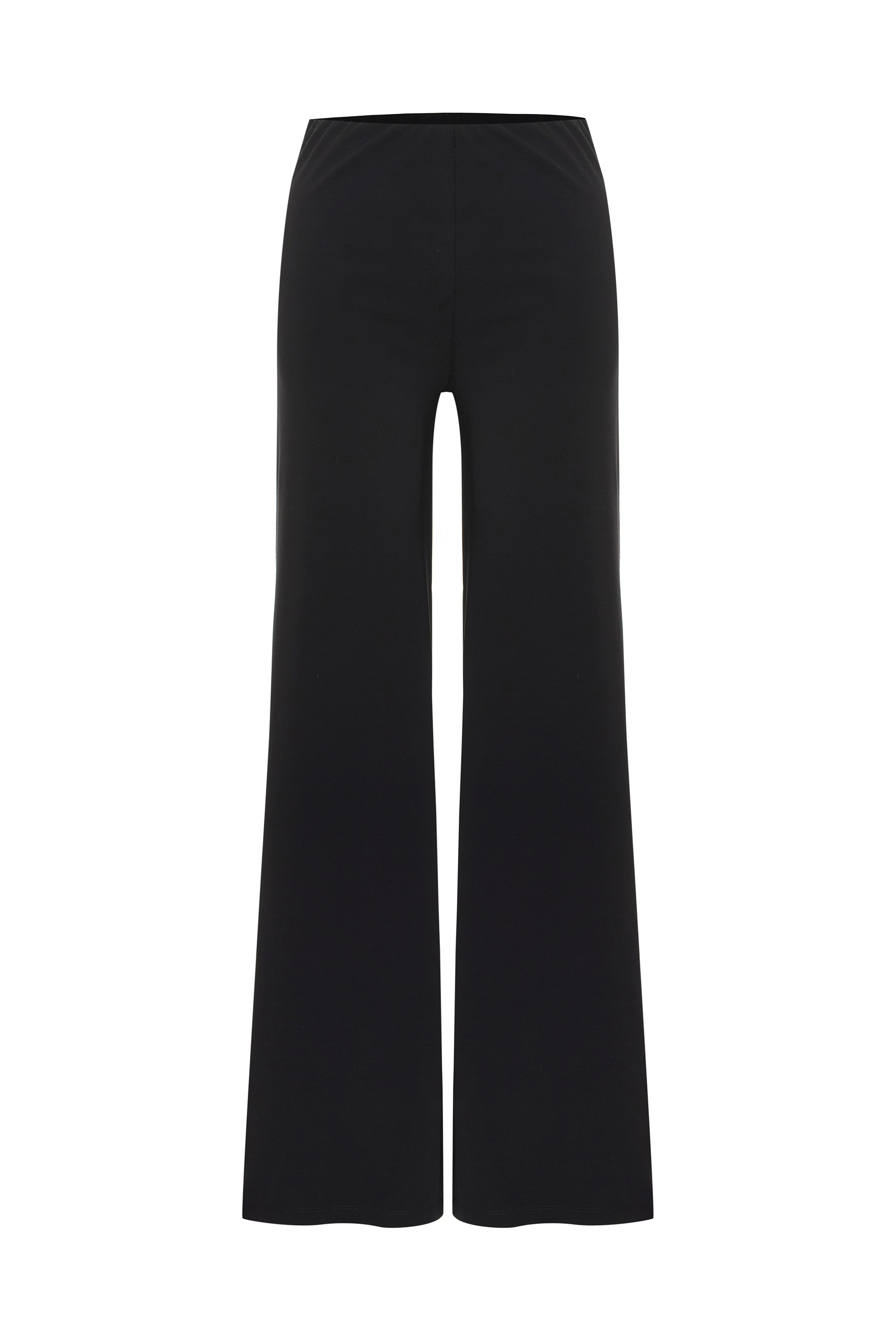 WIDE LEG BELİ LASTİKLİ ÖRME PANTOLON