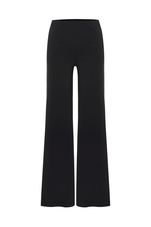  WIDE LEG BELİ LASTİKLİ ÖRME PANTOLON