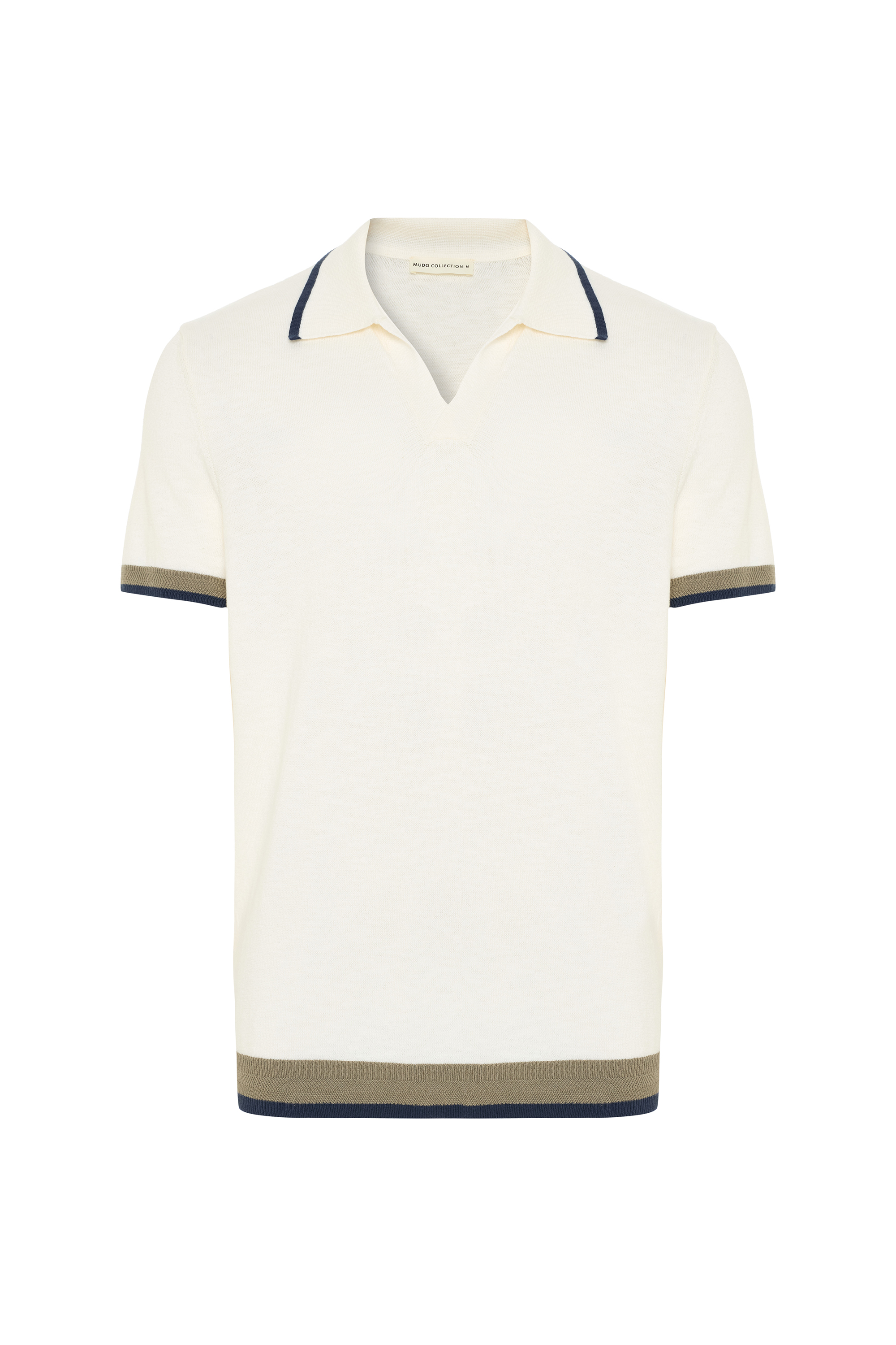 ŞERİTLİ POLO YAKA KISA KOLLU TRİKO KAZAK