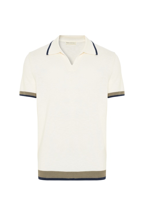  ŞERİTLİ POLO YAKA KISA KOLLU TRİKO KAZAK