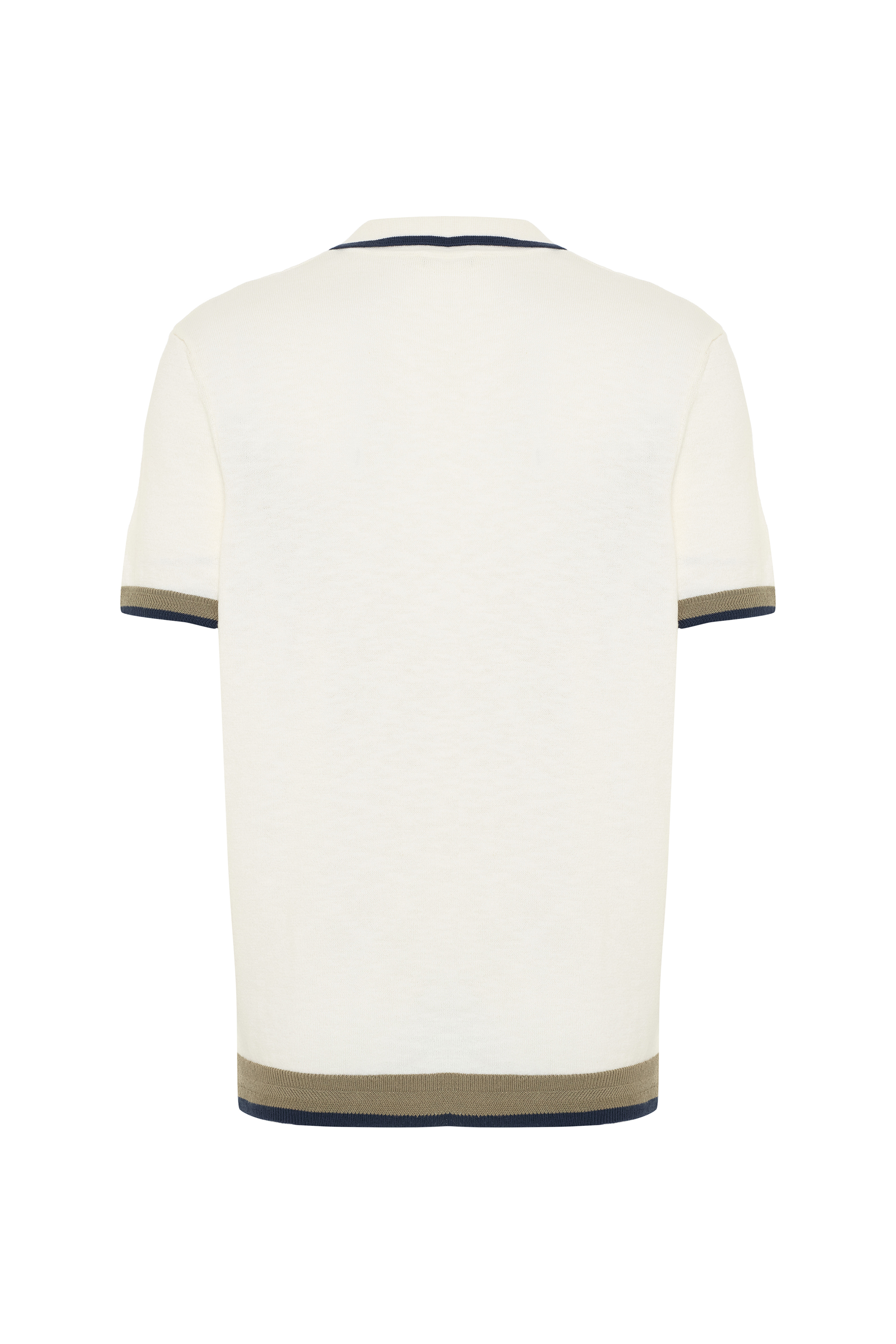 ŞERİTLİ POLO YAKA KISA KOLLU TRİKO KAZAK