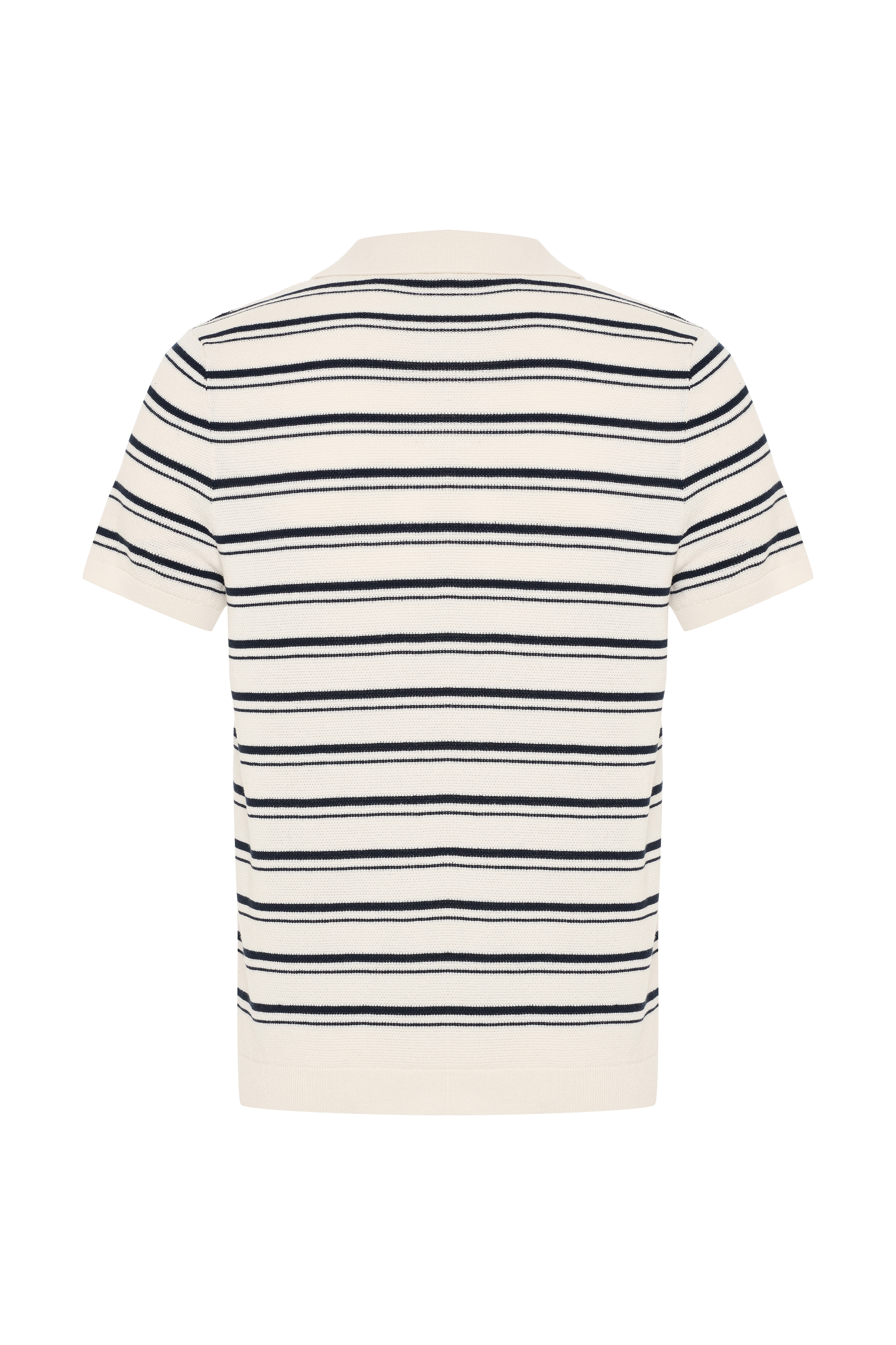 ÇİZGİLİ POLO YAKA KISA KOLLU TRİKO KAZAK