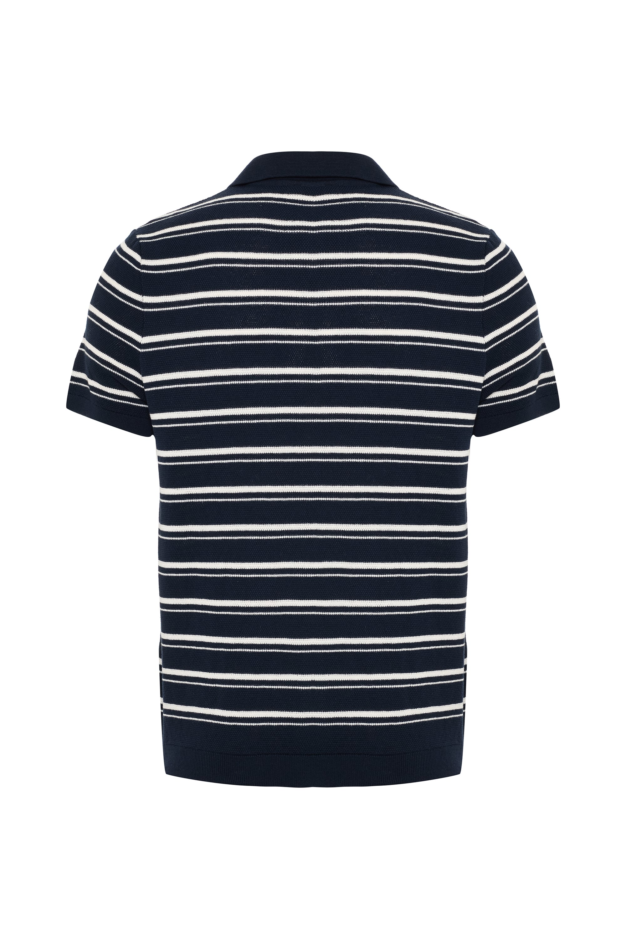 ÇİZGİLİ POLO YAKA KISA KOLLU TRİKO KAZAK