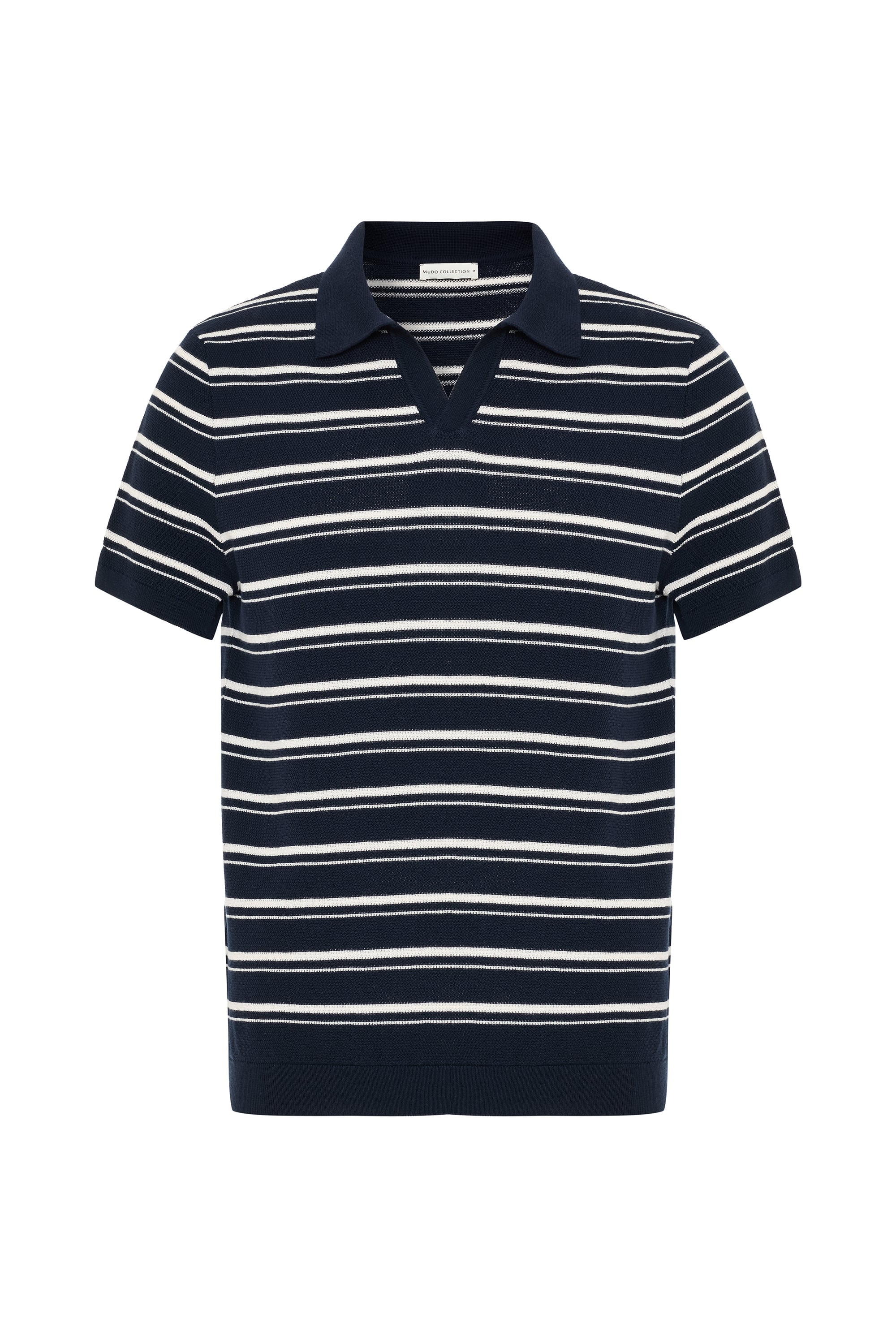 ÇİZGİLİ POLO YAKA KISA KOLLU TRİKO KAZAK