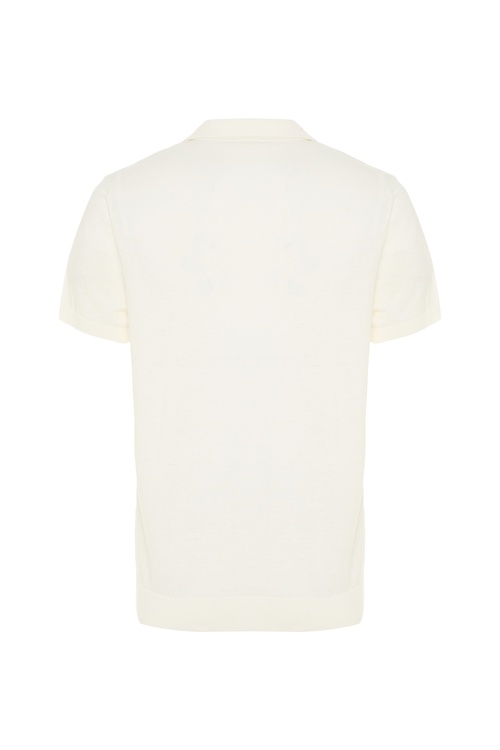  JAKARLI NAKIŞLI POLO YAKA KISA KOLLU TRİKO KAZAK