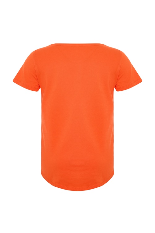  ÇAPA NAKIŞLI BİSİKLET YAKA T-SHIRT