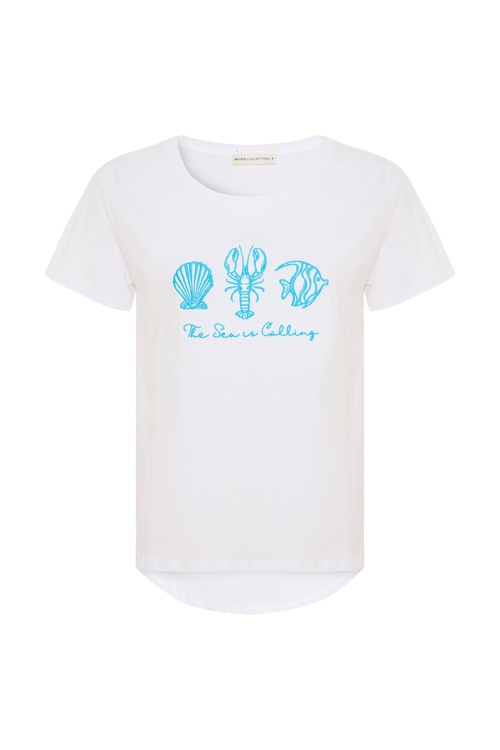  MARİN NAKIŞLI BİSİKLET YAKA T-SHIRT