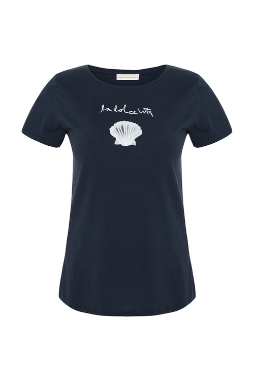  MARİN BASKILI BİSİKLET YAKA T-SHIRT