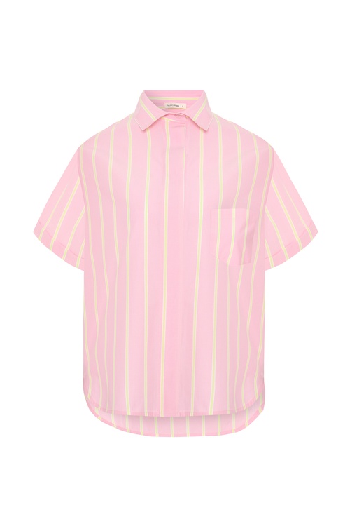  ÇİZGİLİ KISA KOLLU GÖMLEK